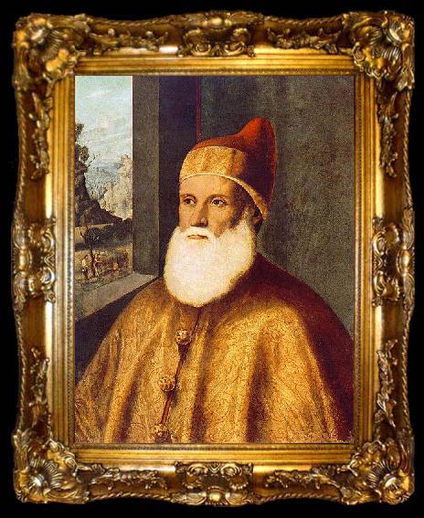 framed  unknow artist Portrait of Doge Agostino Barbarigo, ta009-2